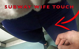 My Wife Let Older Unknown Man to Touch the brush Pussy Lips Over the brush Spandex Leggings in Subway